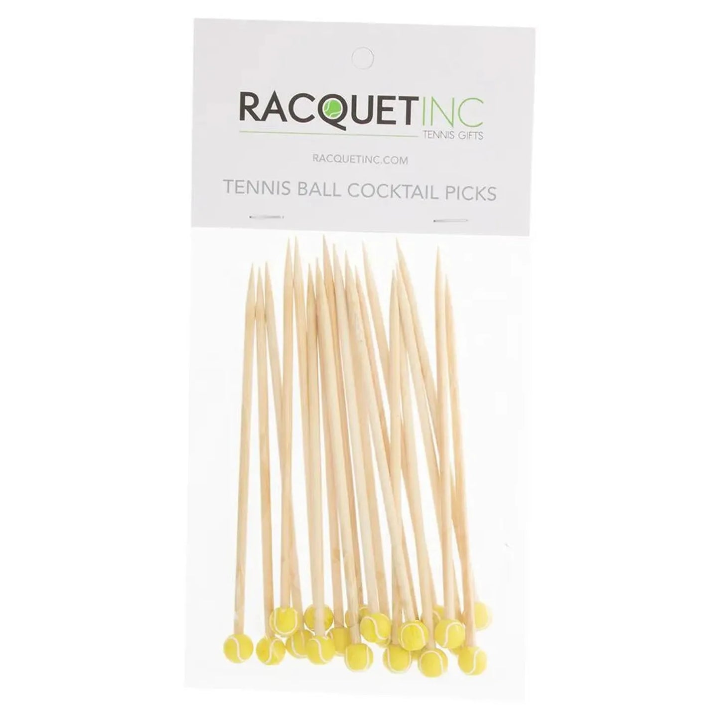 Tennis Ball Cocktail Picks 20 Pack-Accessories-Racquet Inc-101744-DEFAULT-L-1-[Sku]-Tennis Express
