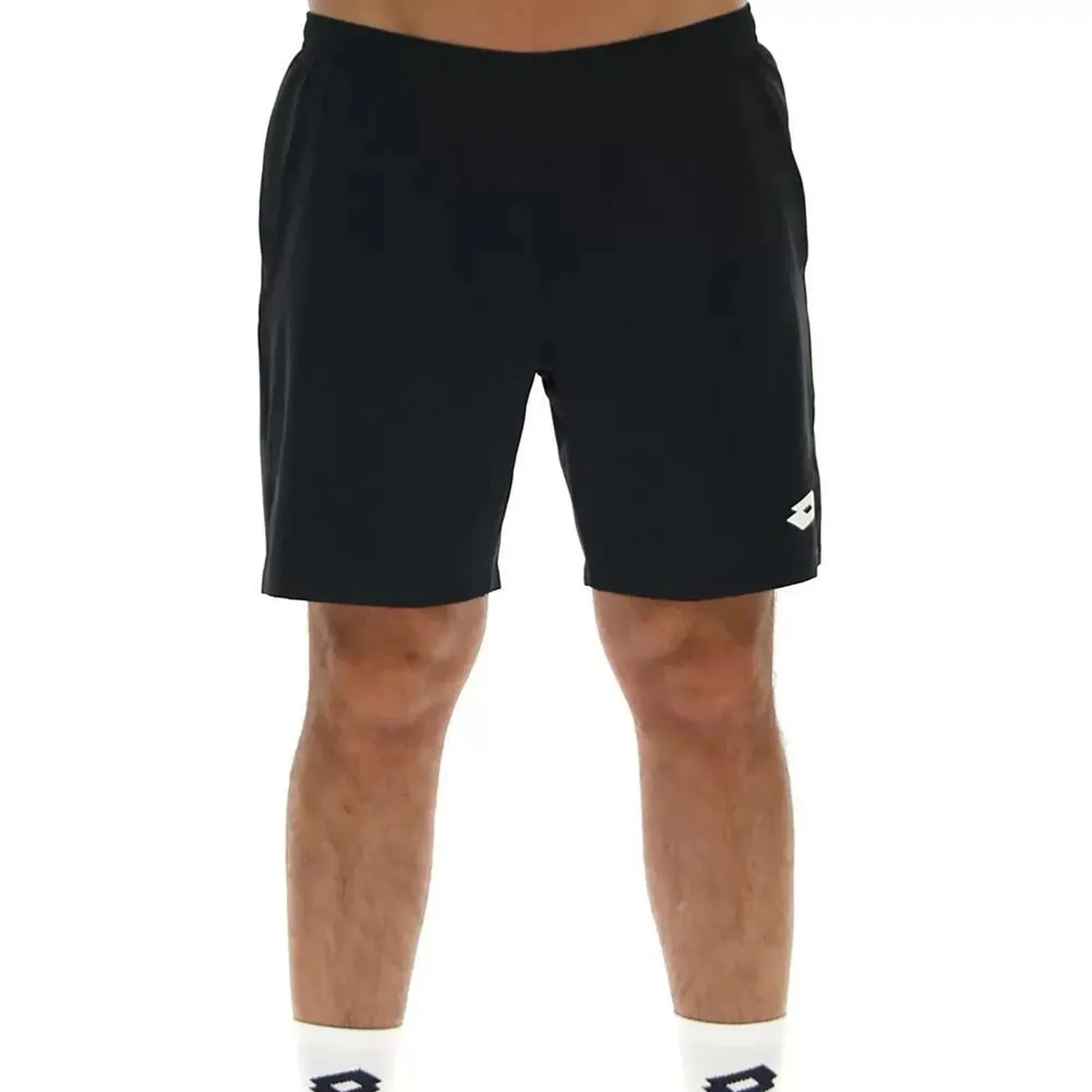 Men's Top II 7 Inch Tennis Short-Apparel-Lotto-101891-1CL_ALL_BLACK-L-Tennis Express