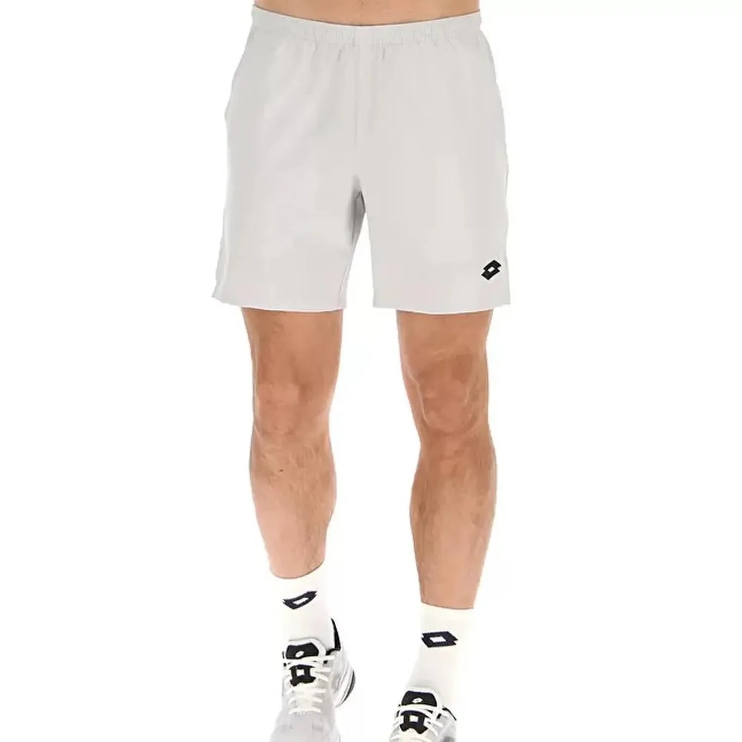Men's Top II 7 Inch Tennis Short-Apparel-Lotto-101891-V48_GLACIER_GRAY-L-Tennis Express