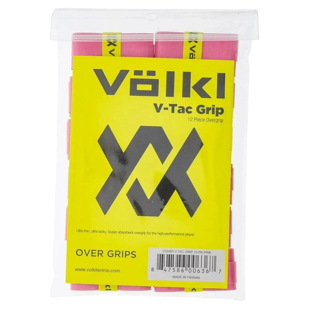 V-Tac Tennis Overgrip 12 Pack Pink-Accessories-Volkl-102874-DEFAULT-L-Tennis Express