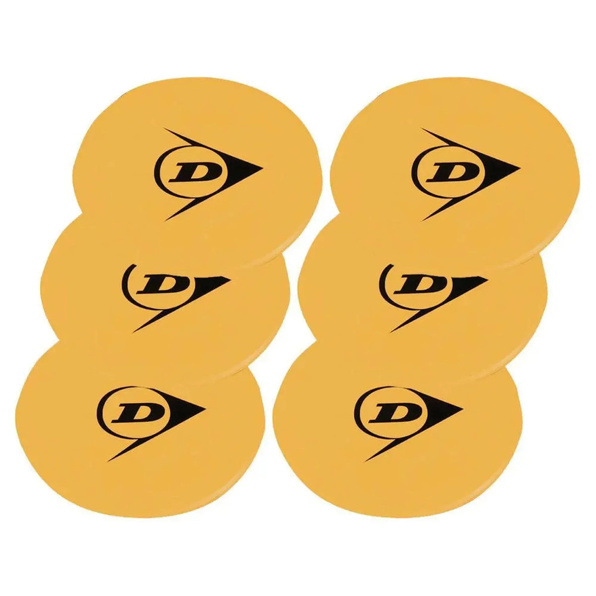 On-Court Tennis Spot Targets 6 Pack Yellow-Training Equipment-Dunlop-103919-DEFAULT-L-Tennis Express