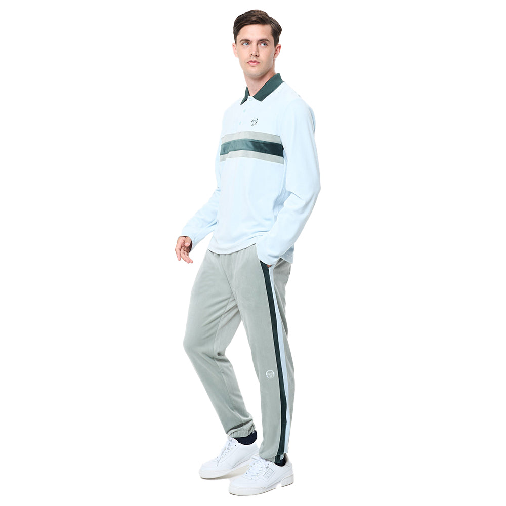 Sergio Tacchini Banda Velour Polo - Baby Blue