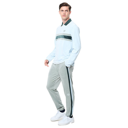 Sergio Tacchini Banda Velour Polo - Baby Blue