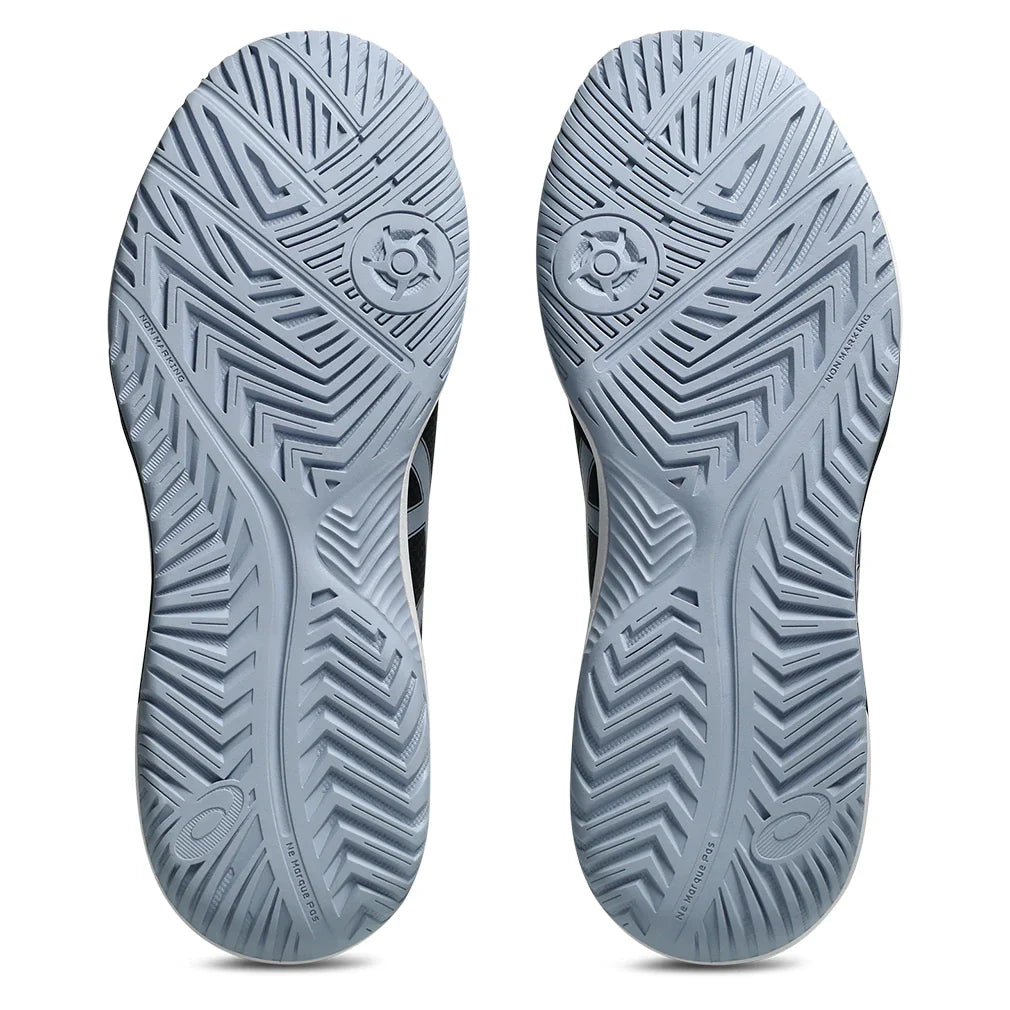 Men's GEL-Dedicate 8 Tennis Shoes Black and Grey Blue