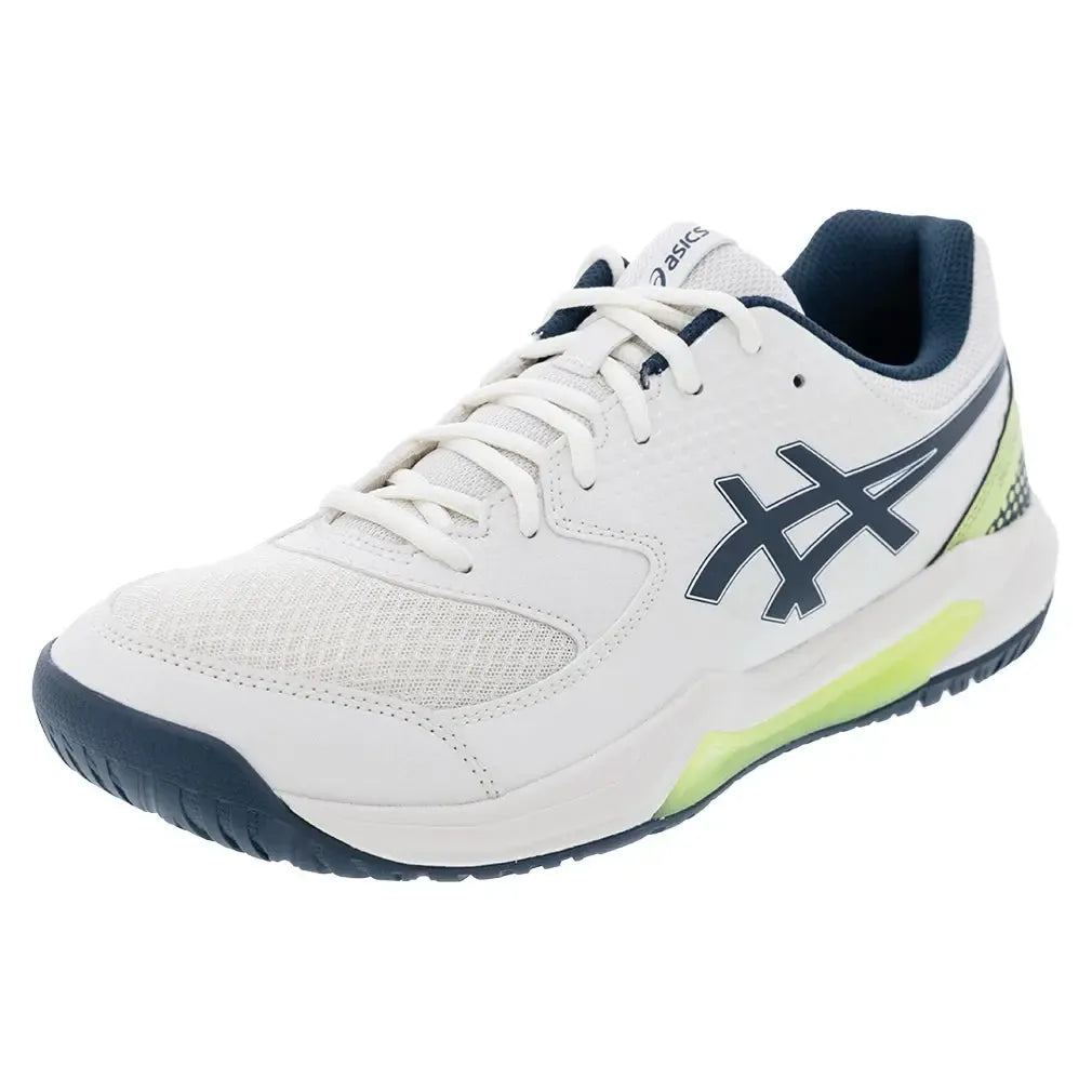 Men's GEL-Dedicate 8 Pickleball Shoes Cream and Tranquil Teal-Footwear-Asics-1041A409-104F25copy-1-[Sku]-Tennis Express