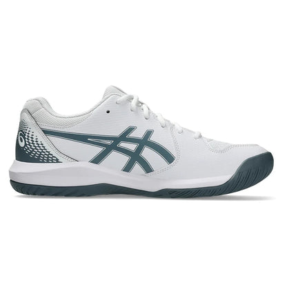 Men's GEL-Dedicate 8 2E Width Tennis Shoes White and Ironclad