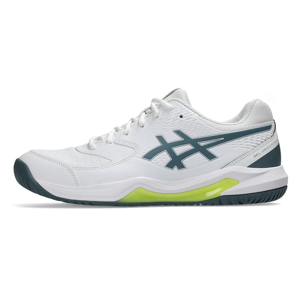 Men's GEL-Dedicate 8 2E Width Tennis Shoes White and Ironclad