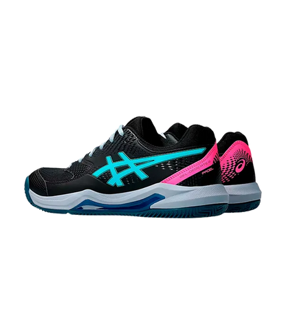 Padel Shoes Asics Gel-Dedicate 8 Black/Energy Aqua