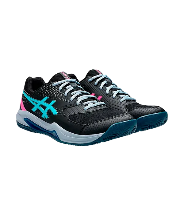 Padel Shoes Asics Gel-Dedicate 8 Black/Energy Aqua