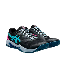 Padel Shoes Asics Gel-Dedicate 8 Black/Energy Aqua