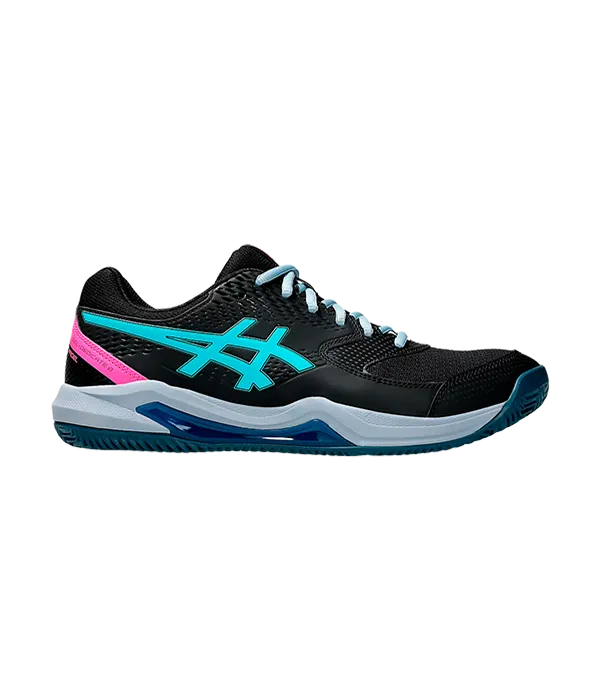 Padel Shoes Asics Gel-Dedicate 8 Black/Energy Aqua