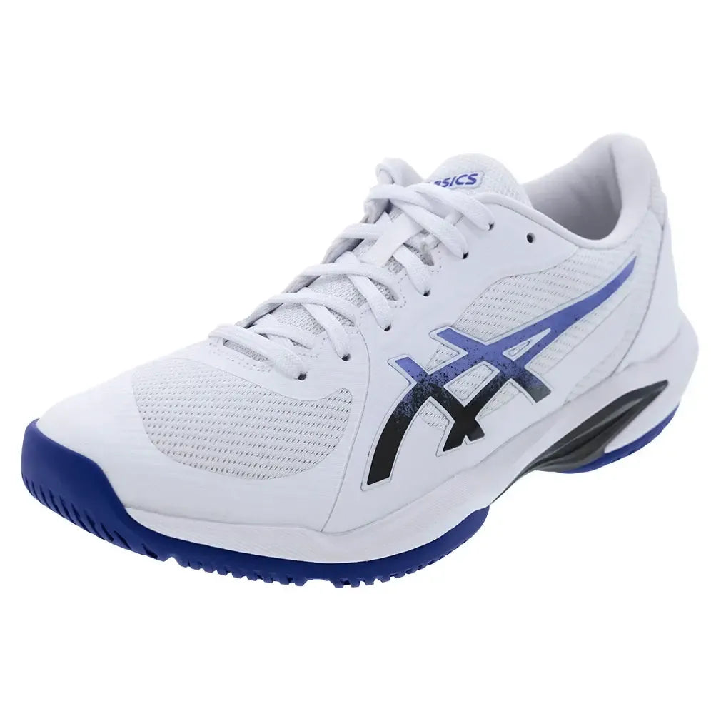 Men's Solution Swift FF 2 Tennis Shoes White and Dark Cobalt-Footwear-Asics-1041A466-103F25copy-Tennis Express