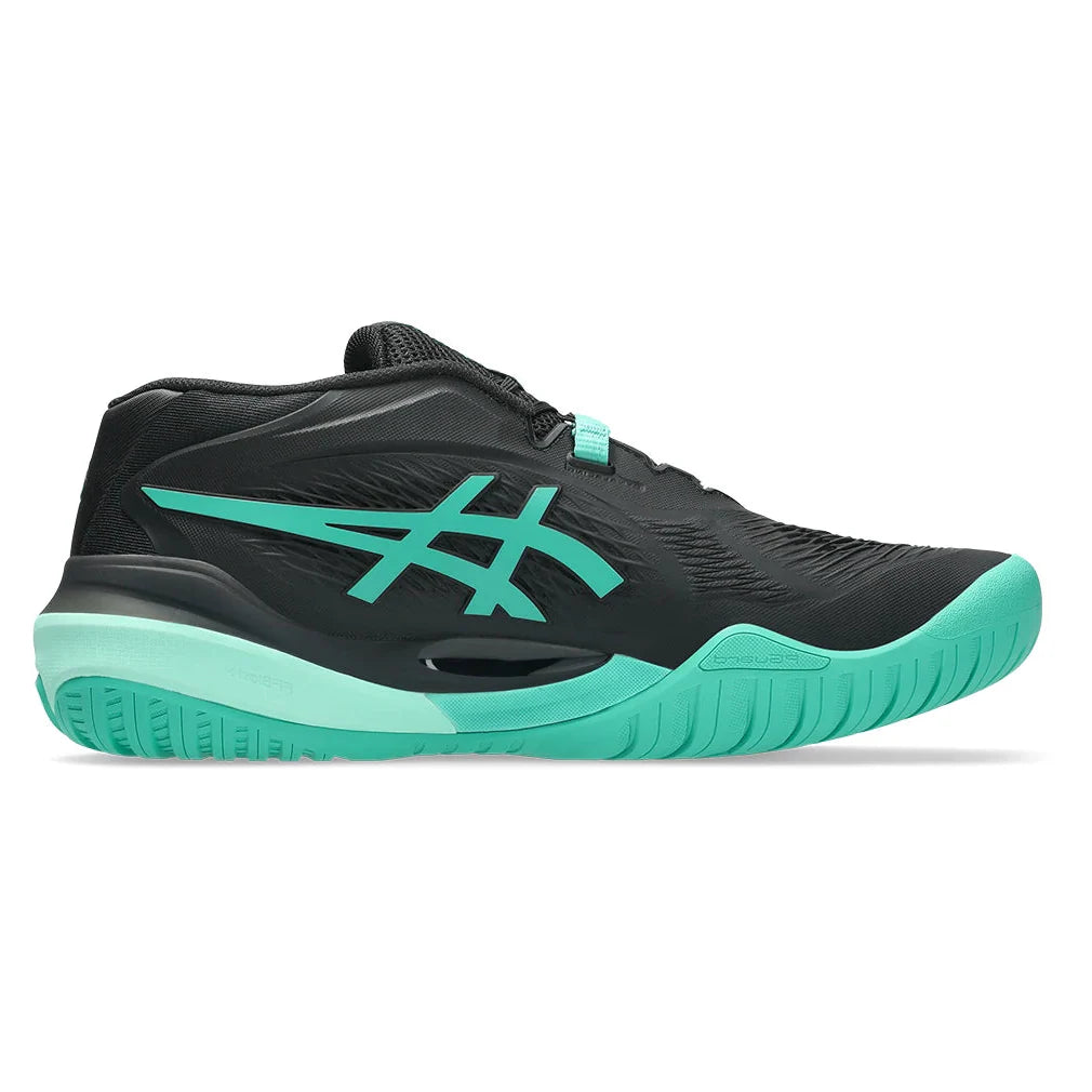 Men's GEL-Resolution X Tennis Shoes Black and Aurora Green