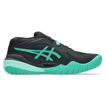 Men's GEL-Resolution X Tennis Shoes Black and Aurora Green