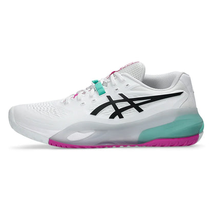 Men's GEL-Resolution X Tennis Shoes White and Aurora Green