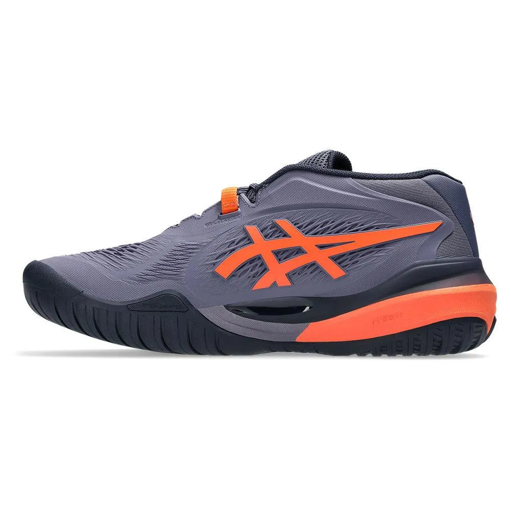 Men's GEL-Resolution X Tennis Shoes Greyish Purple and Nova Orange