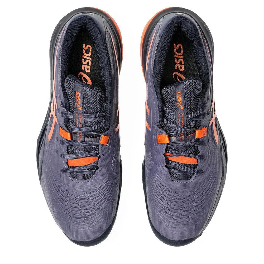 Men's GEL-Resolution X Tennis Shoes Greyish Purple and Nova Orange