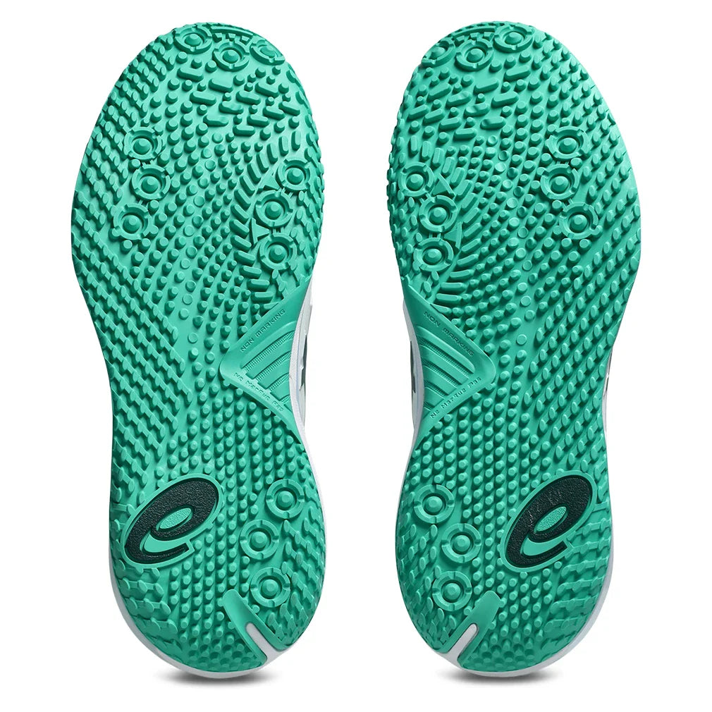 Men's GEL-Resolution X Omnicourt Tennis Shoes White and Dark Neptune