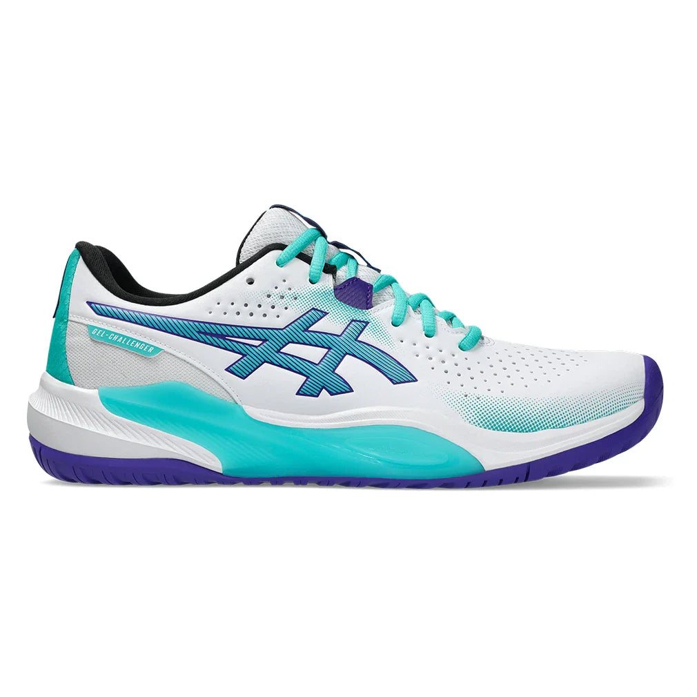 Men's GEL-Challenger 15 Tennis Shoes White and Sea Glass