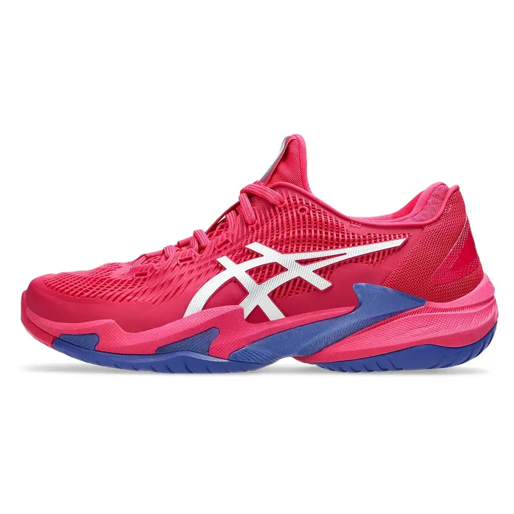 Women's Court FF 3 Tennis Shoes Bright Rose and White
