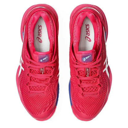 Women's Court FF 3 Tennis Shoes Bright Rose and White
