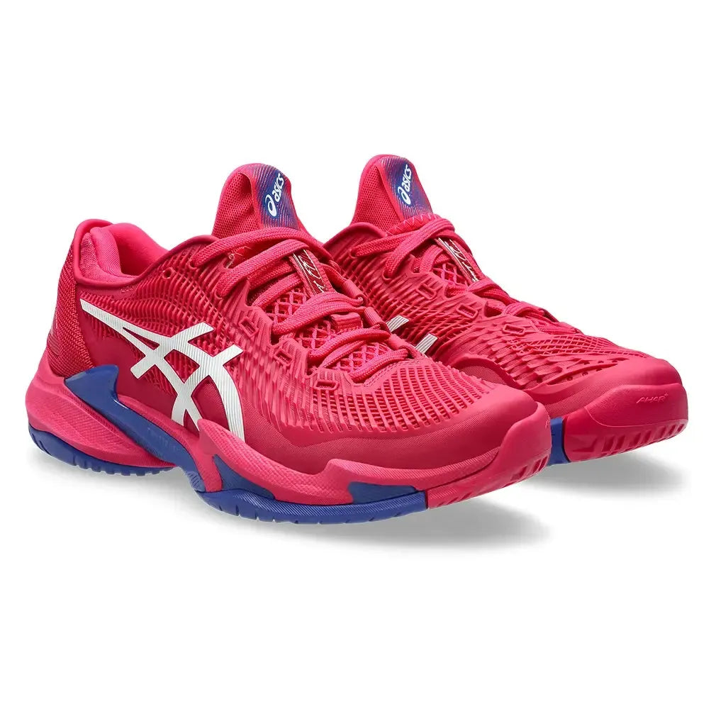 Women's Court FF 3 Tennis Shoes Bright Rose and White