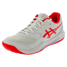 Women's GEL-Dedicate 8 Pickleball Shoes Cream and Flash Red-Footwear-Asics-1042A236-103F25copy-Tennis Express