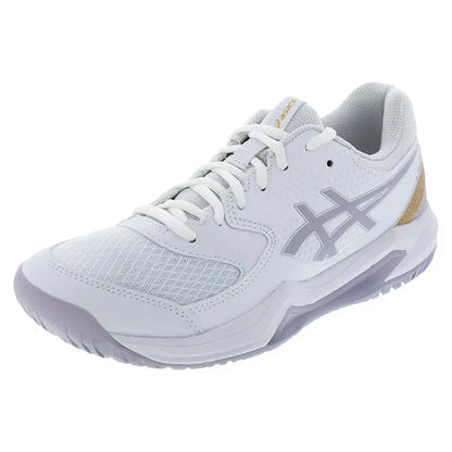 Women's GEL-Dedicate 8 Pickleball Shoes White and Dusk Violet-Footwear-Asics-1042A236-104F25copy-1-[Sku]-Tennis Express