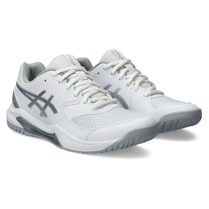 Women's Gel-Dedicate 8 Tennis Shoes White and Pure Silver