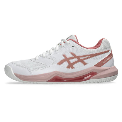 Women's GEL-Dedicate 8 Tennis Shoes White and Rose Rouge