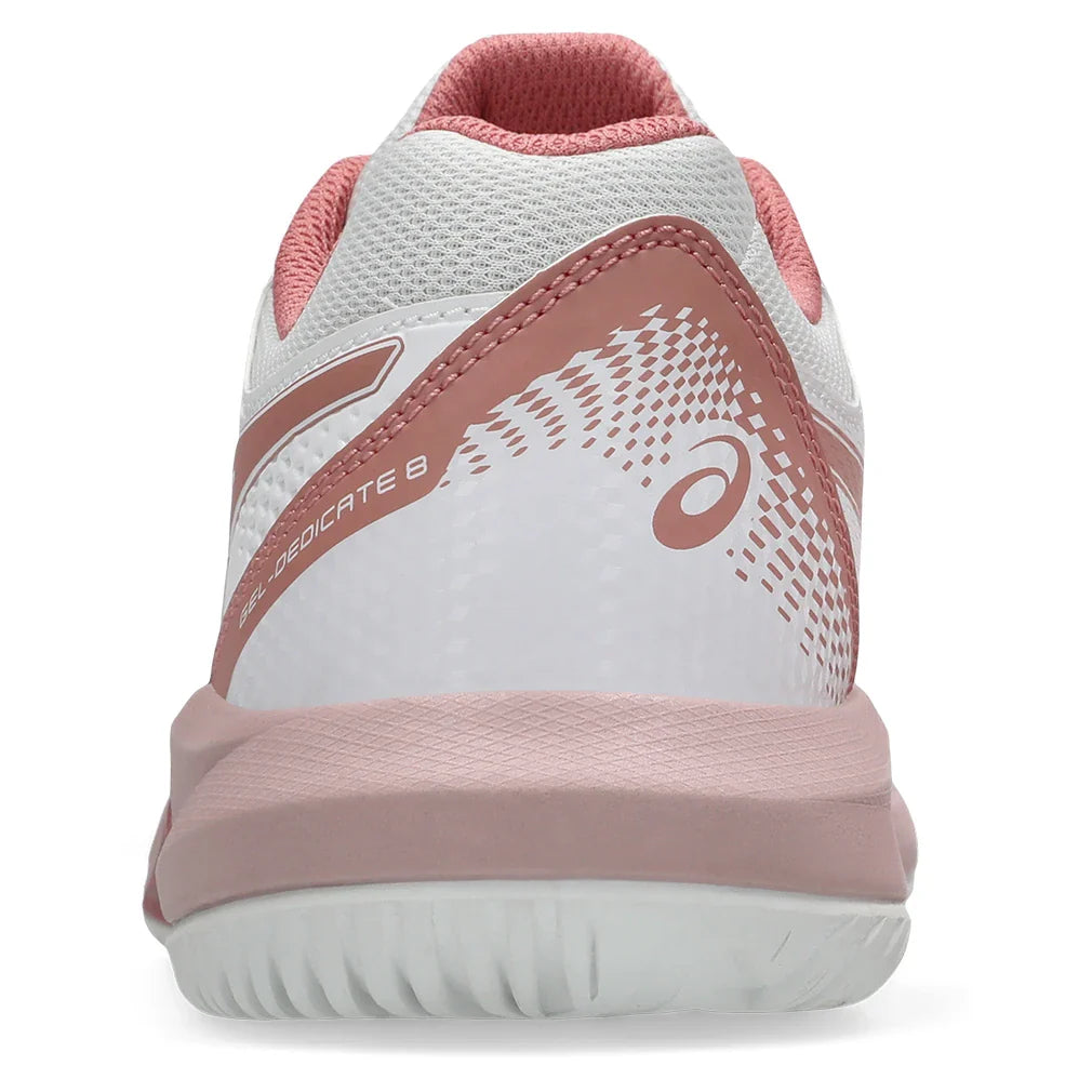 Women's GEL-Dedicate 8 Tennis Shoes White and Rose Rouge