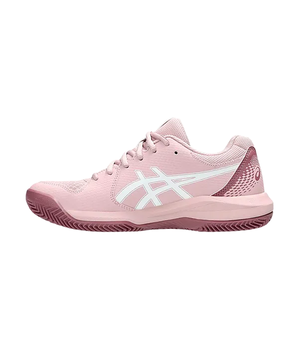 Padel Shoes Asics Gel-Dedicate 8 Clay Mujer Watershed Rose/White