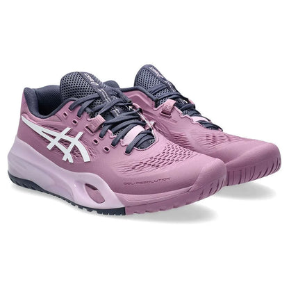 Women's GEL-Resolution X Tennis Shoes Ube and White