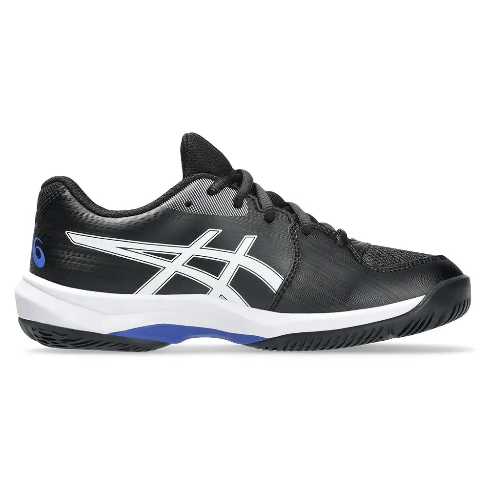 Juniors' GEL-Game GS Tennis Shoes Black and White