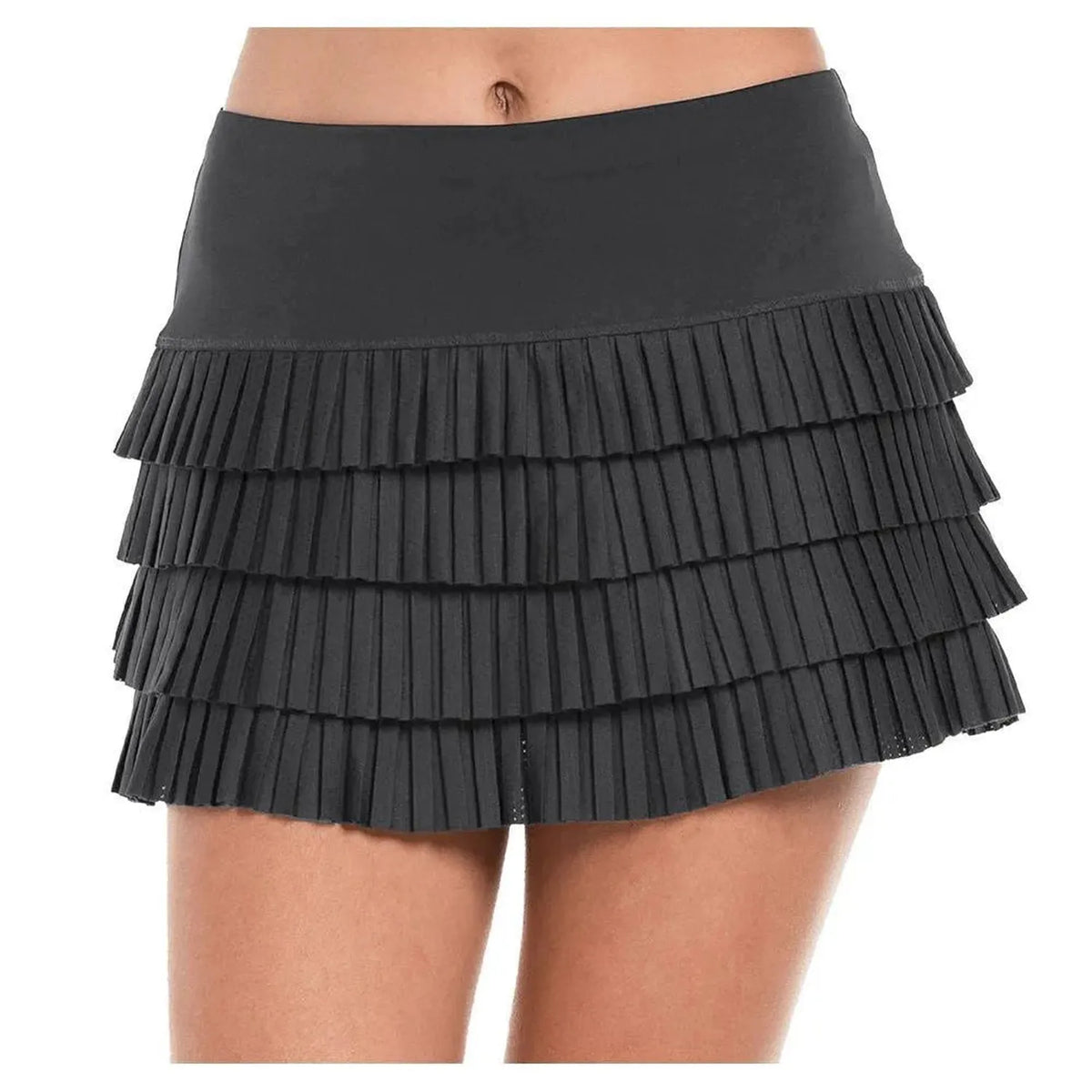 Women's Mon Amie Tennis Skort-Apparel-Lucky In Love-105014-040_CHARCOAL-L-Tennis Express