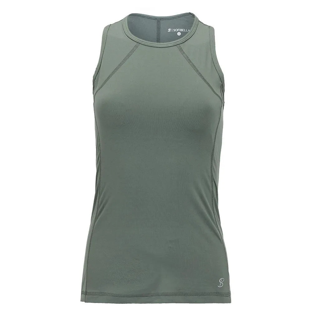 Women's UV Colors Tennis Tank Army-Apparel-Sofibella-105149-DEFAULT-L-Tennis Express