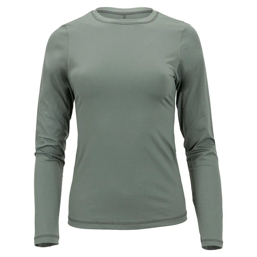 Women's UV Colors Long Sleeve Tennis Top Army-Apparel-Sofibella-105150-DEFAULT-L-Tennis Express