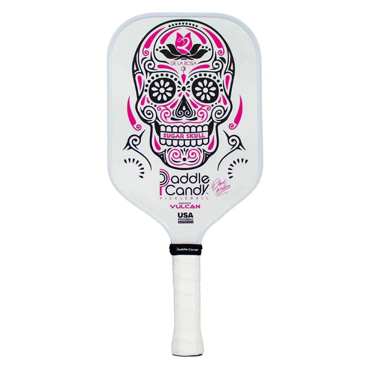 Paddle Candy Sugar Skull DLR Edition Pickleball Paddle White-Racquets-Vulcan-106059-DEFAULT-L-Tennis Express