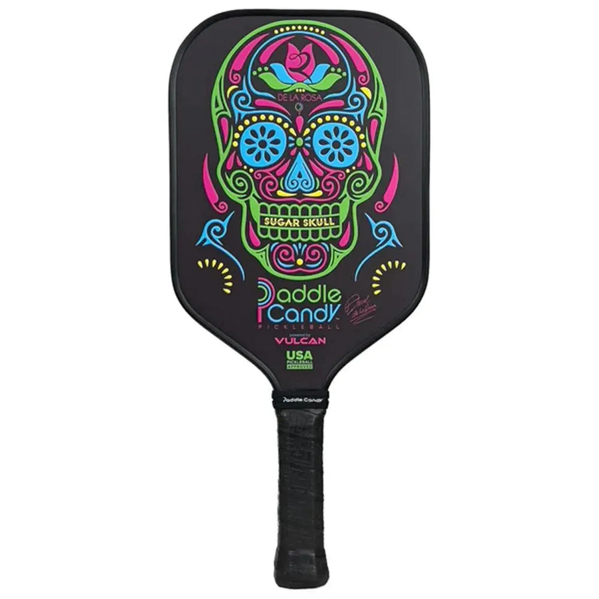 Paddle Candy Sugar Skull DLR Edition Pickleball Paddle Black-Racquets-Vulcan-106060-DEFAULT-L-Tennis Express
