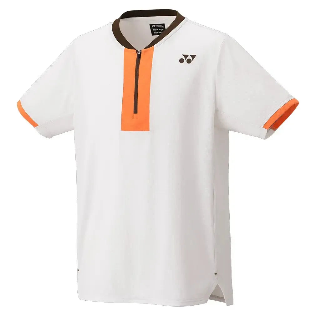 Men's Tournament Zip Tennis Crew-Apparel-Yonex-10626-F25-wht-1-Tennis Express