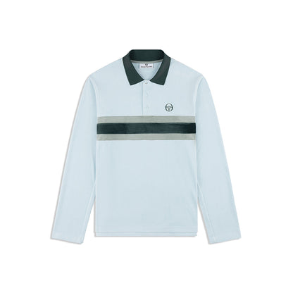 Sergio Tacchini Banda Velour Polo - Baby Blue