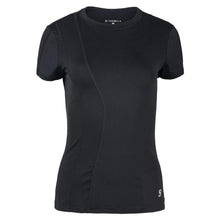 Women's Short Sleeve Tennis Top-Apparel-Sofibella-107016-BLACK-L-Tennis Express