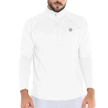 Men's Swift 1/4 Zip Tennis Long Sleeve-Apparel-K-Swiss-107488-110_WHITE-L-Tennis Express