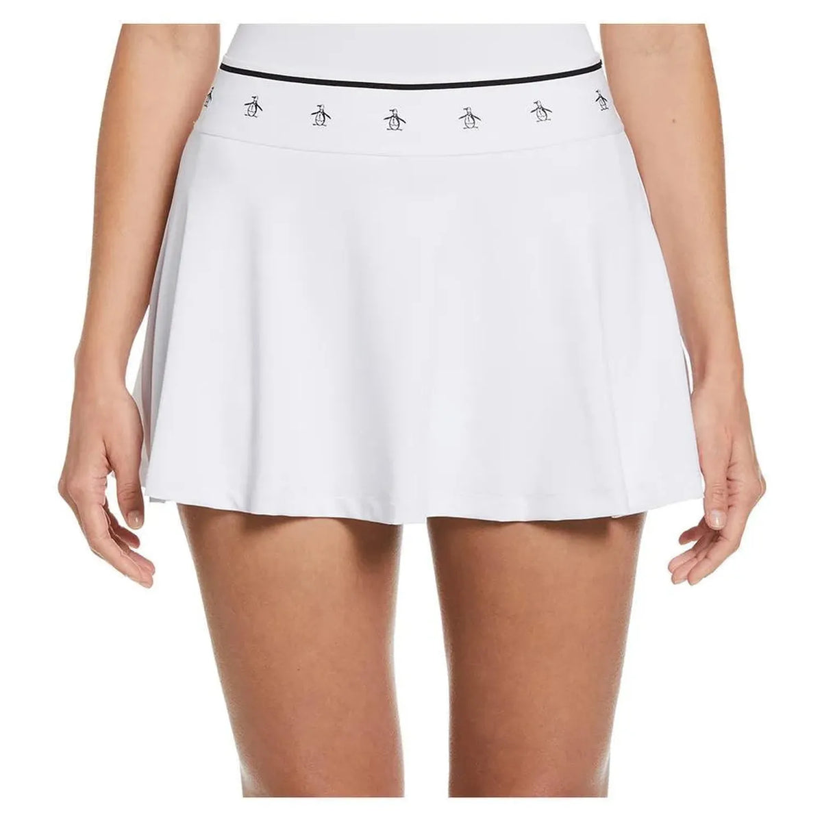 Women's Essential Pete Elastic Waistband Tennis Skort-Apparel-Penguin-107644-118_BRIGHT_WHITE-L-Tennis Express