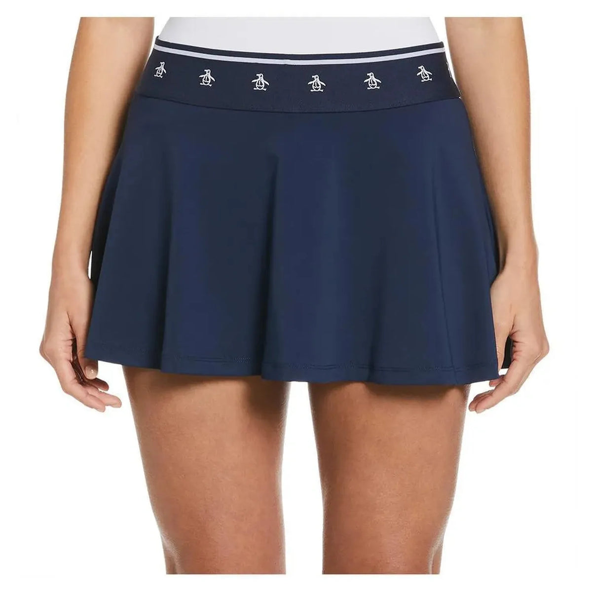 Women's Essential Pete Elastic Waistband Tennis Skort-Apparel-Penguin-107644-417_BLACK_IRIS-L_16955a9a-403b-4ec8-bc77-90b03a243784-Tennis Express