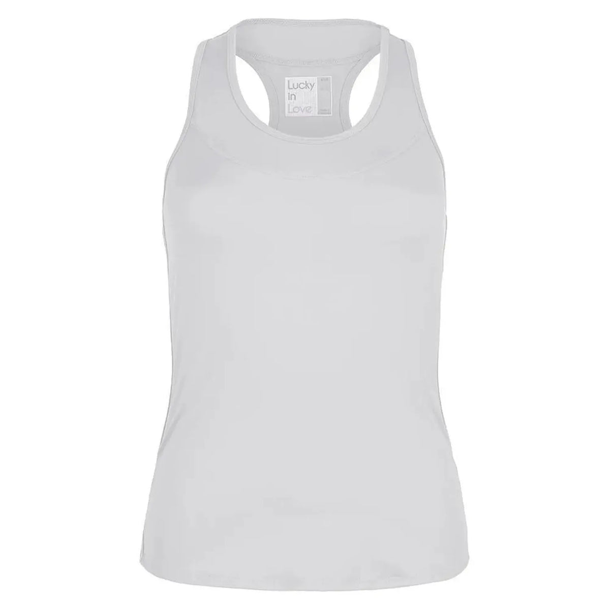 Women's Team Racerback Tennis Tank-Apparel-Lucky In Love-107807-110_WHITE-L-Tennis Express