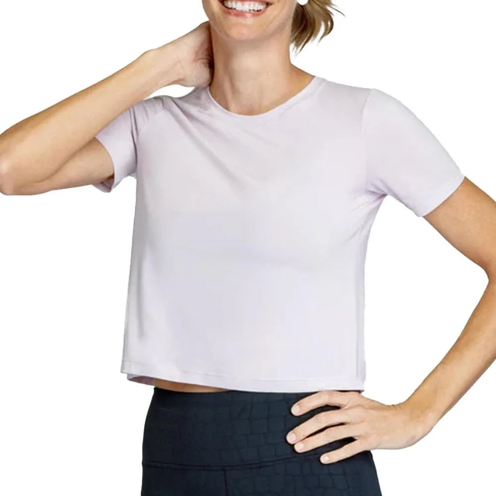 Women's Ferrara Short Sleeve Tennis Top Misty Lilac-Apparel-Tail-108050-DEFAULT-L-Tennis Express