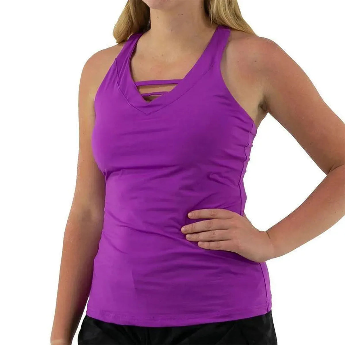 Women's Essentials Halter Tennis Tank-Apparel-Fila-108129-556_PURPLE_CACTUS-L-Tennis Express