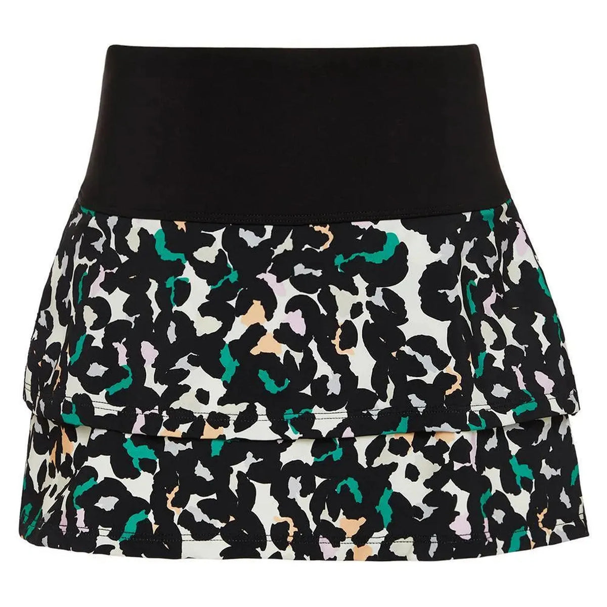 Girls' Essentials Ruffle Tennis Skort-Apparel-Fila-108466-003_BLACK_ANIMAL-L-Tennis Express