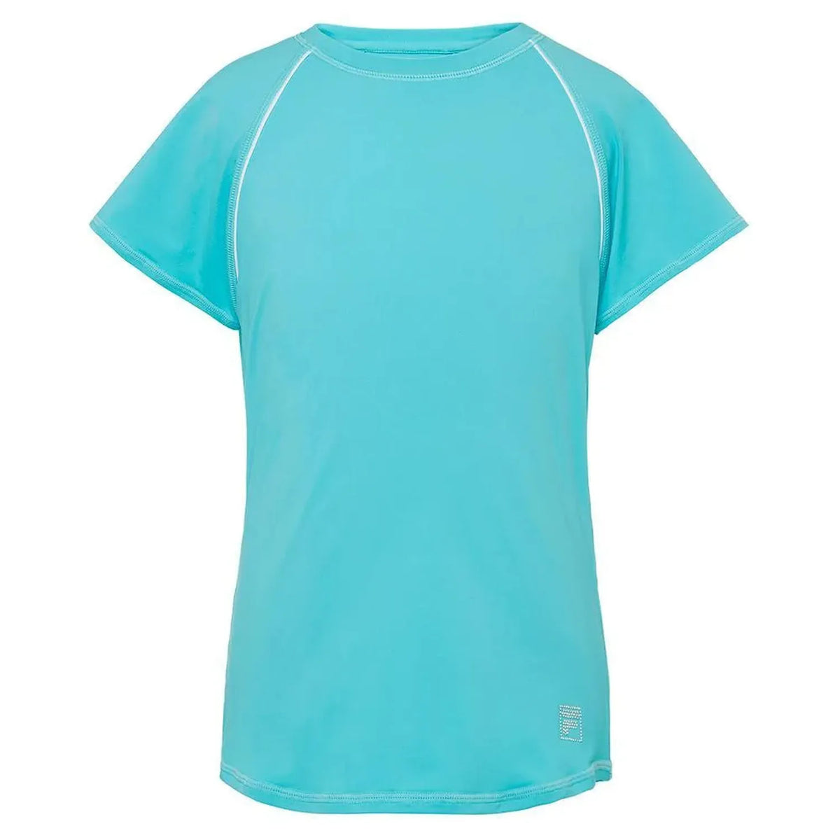 Girls' Essentials Short Sleeve Tennis Top-Apparel-Fila-108467-483_BLUE_RADIANCEWT-L_9363506f-1b97-4e63-8746-963f66f57762-Tennis Express